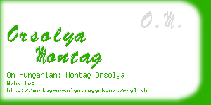 orsolya montag business card